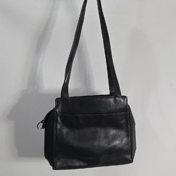 Paloma Picasso Black Shoulder Bag with Gold Logo - Picture 3 of 16